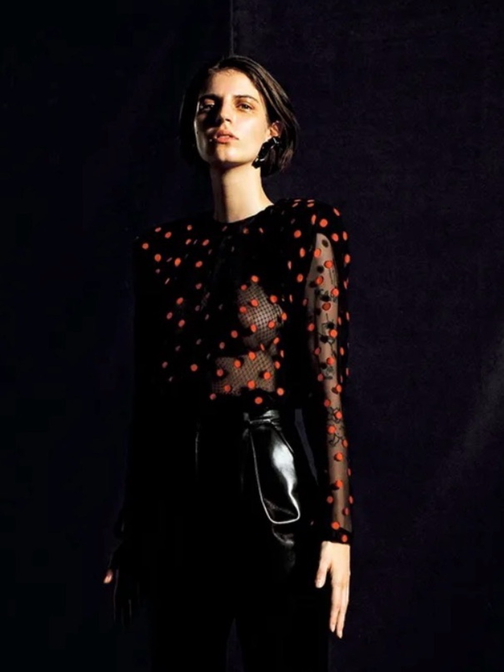 Carmen March FW17 Muslin Polka Dot with Shoulder pads